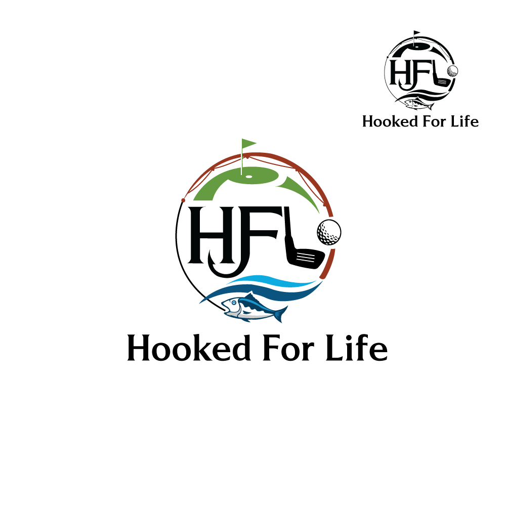 Logo Design by eva8jr for Hooked Fore Life | Design #30822803