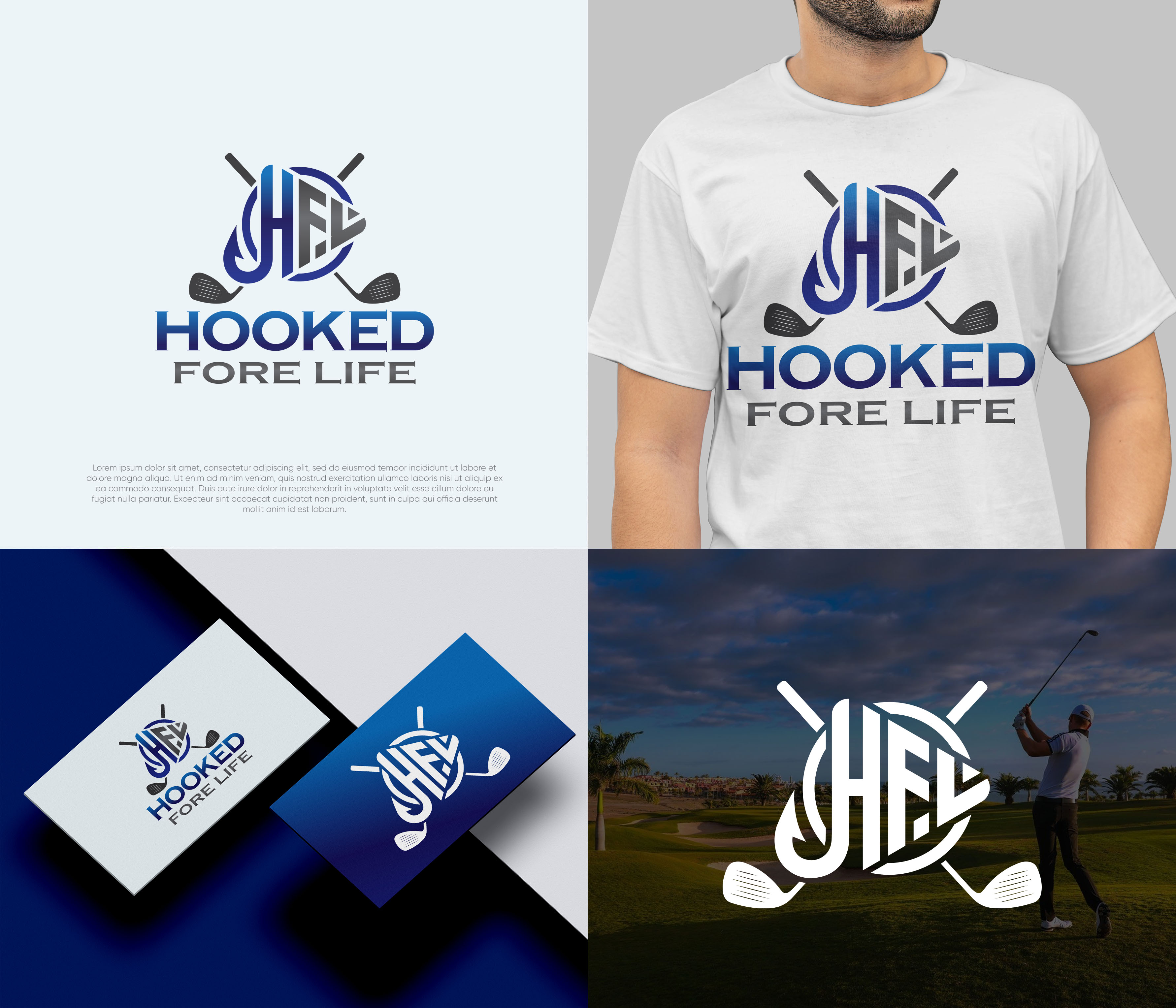 Logo Design by aexoagency for Hooked Fore Life | Design #30802016