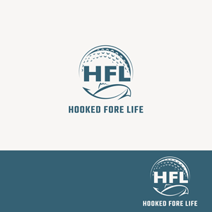 Logo Design by Ana Gocheva for Hooked Fore Life | Design #30833973