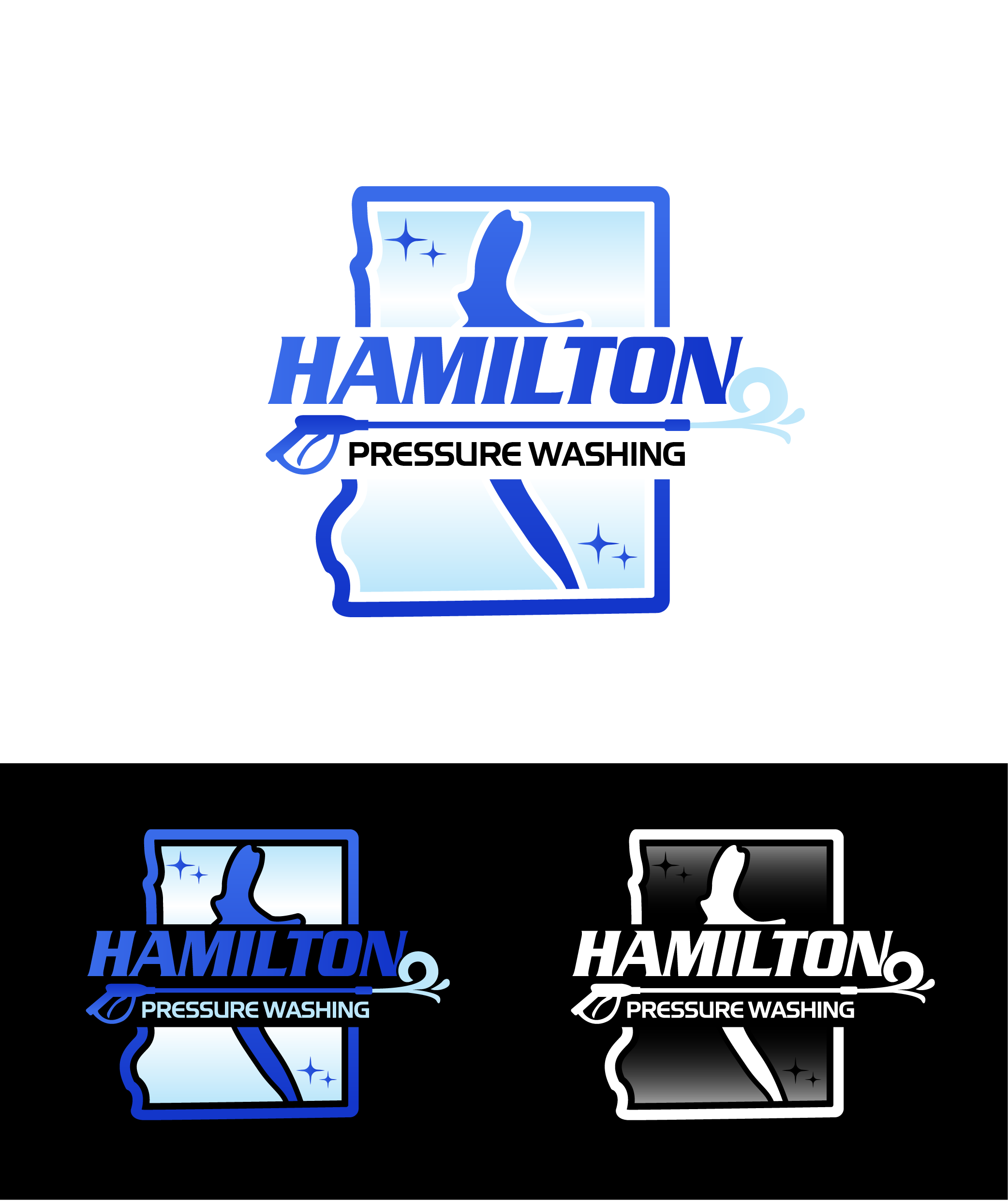 Logo Design by Johnny@ for Hamilton pressure washing  | Design #30805626
