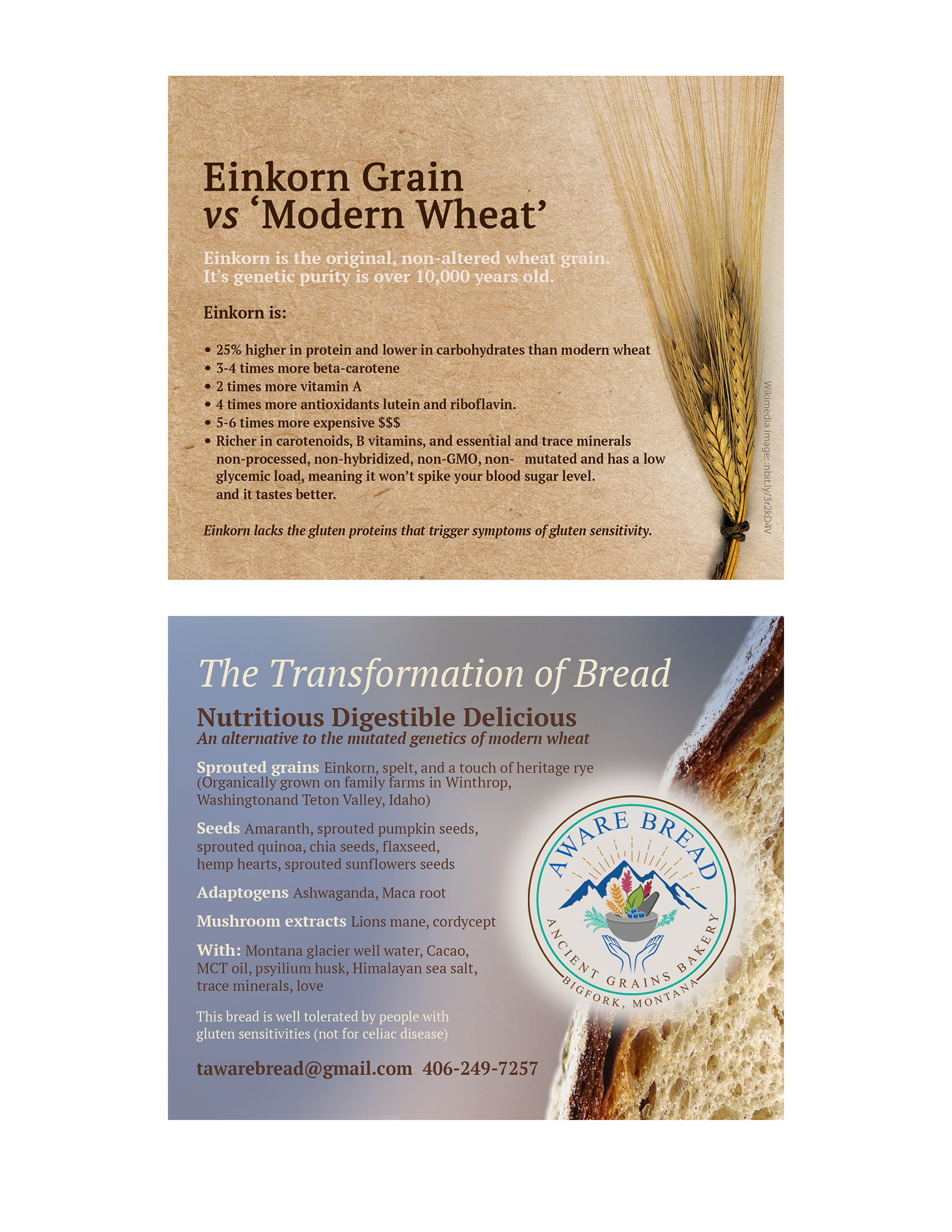 Diseño de Flyer por see why para Aware Bread | Diseño #30810312