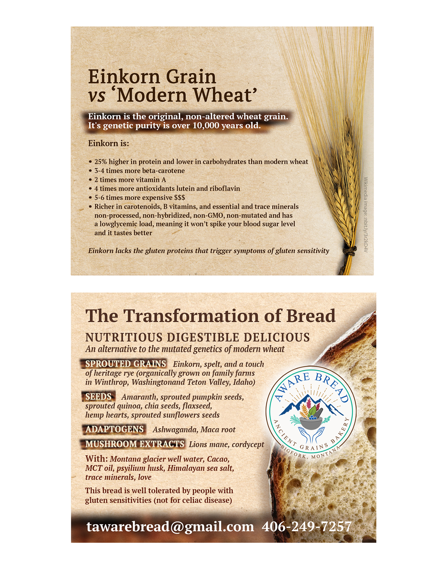 Design de Flyer par see why pour Aware Bread | Design #30814401