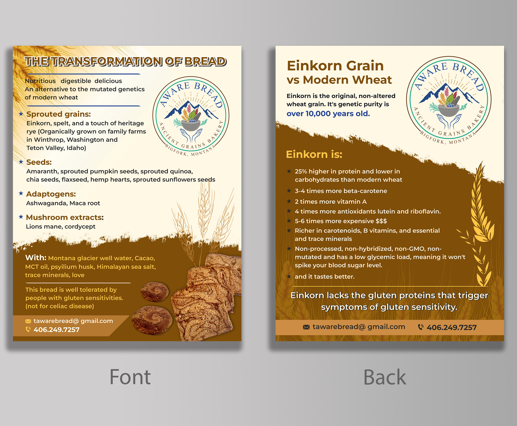 Diseño de Flyer por KreativeMadz para Aware Bread | Diseño #30813594