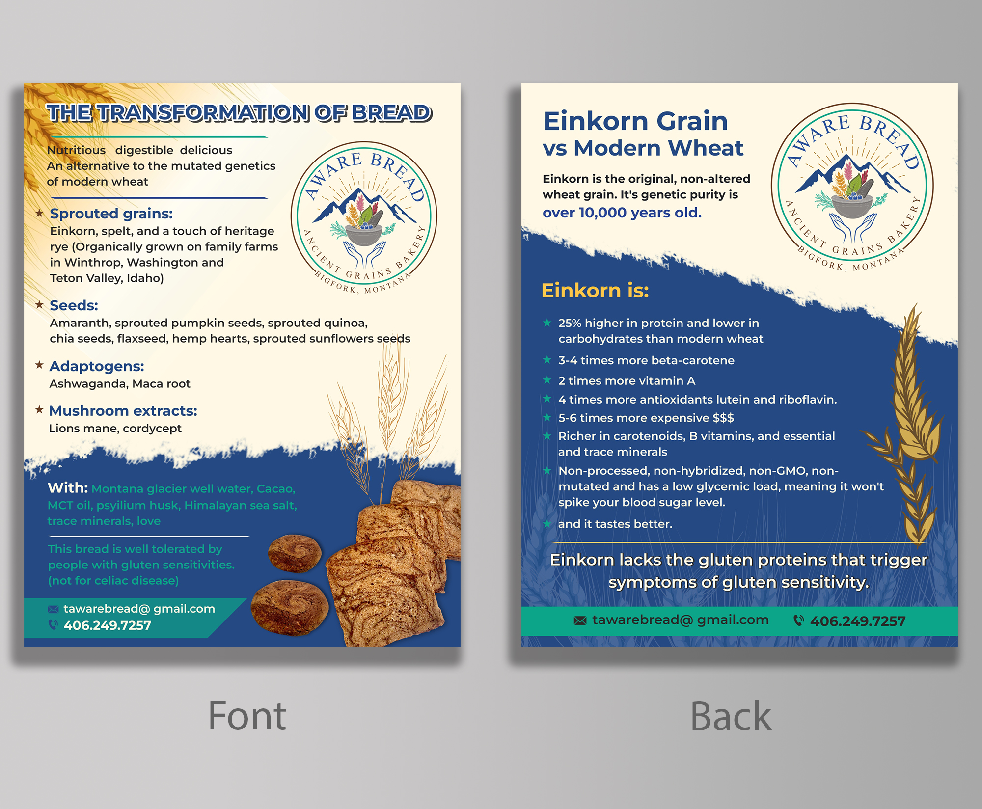 Diseño de Flyer por KreativeMadz para Aware Bread | Diseño #30813797