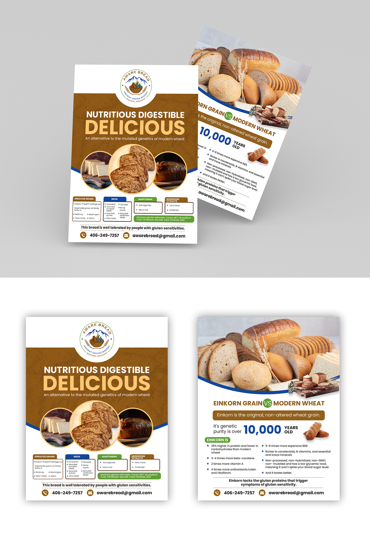 Diseño de Flyer por debdesign para Aware Bread | Diseño #30812698