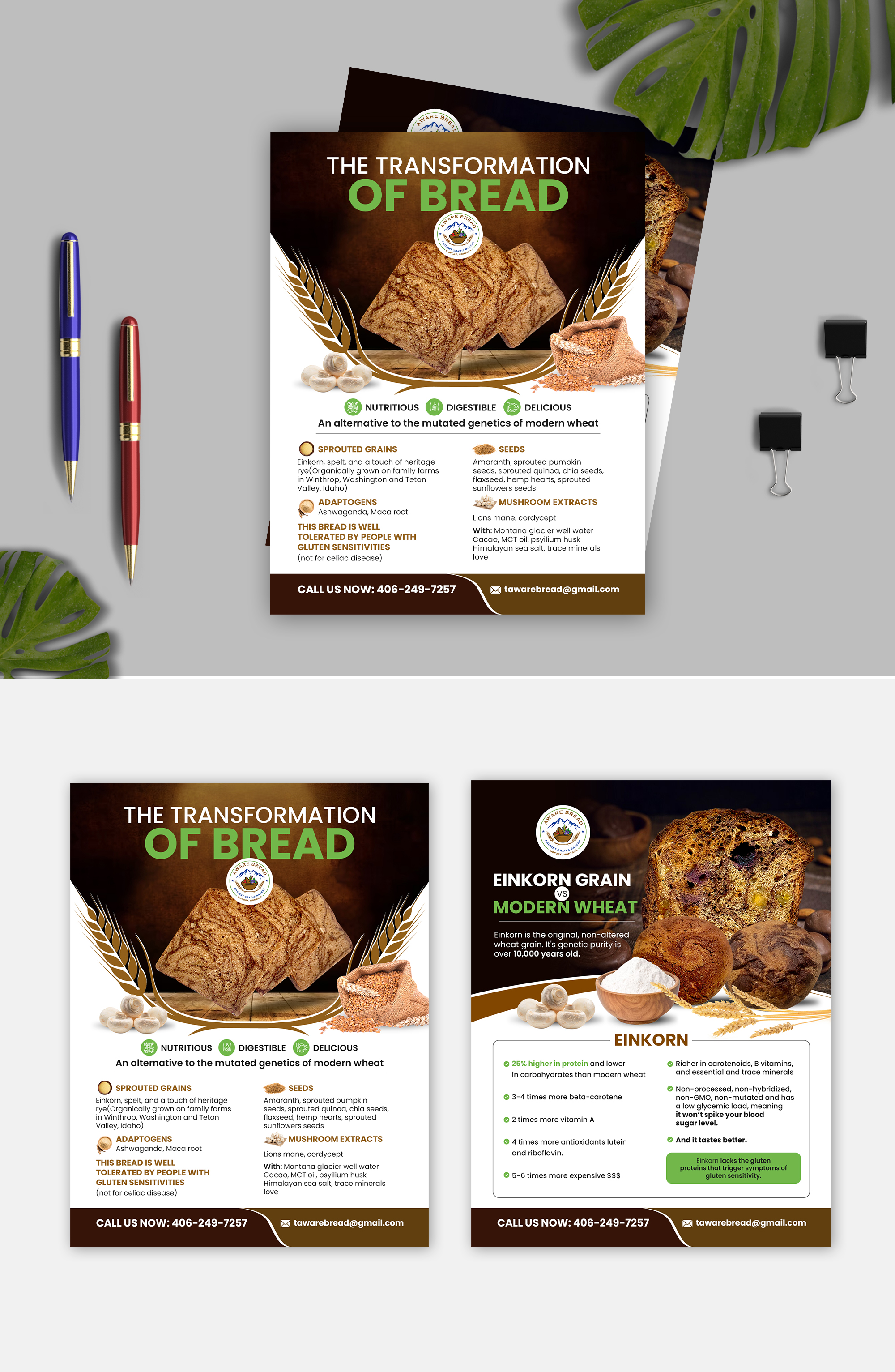 Diseño de Flyer por debdesign para Aware Bread | Diseño #30812895