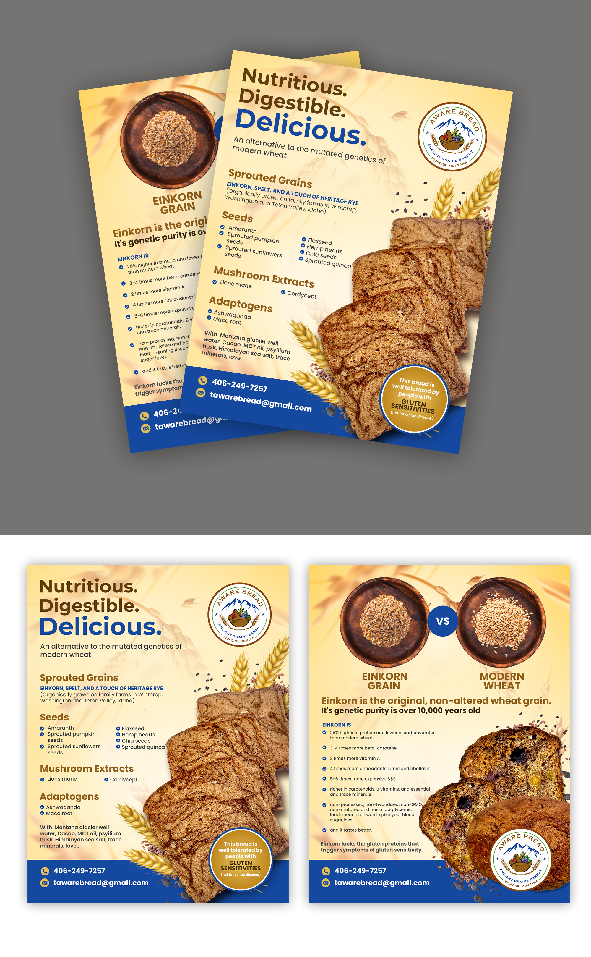 Flyer Design by debdesign for Aware Bread | Design #30812913