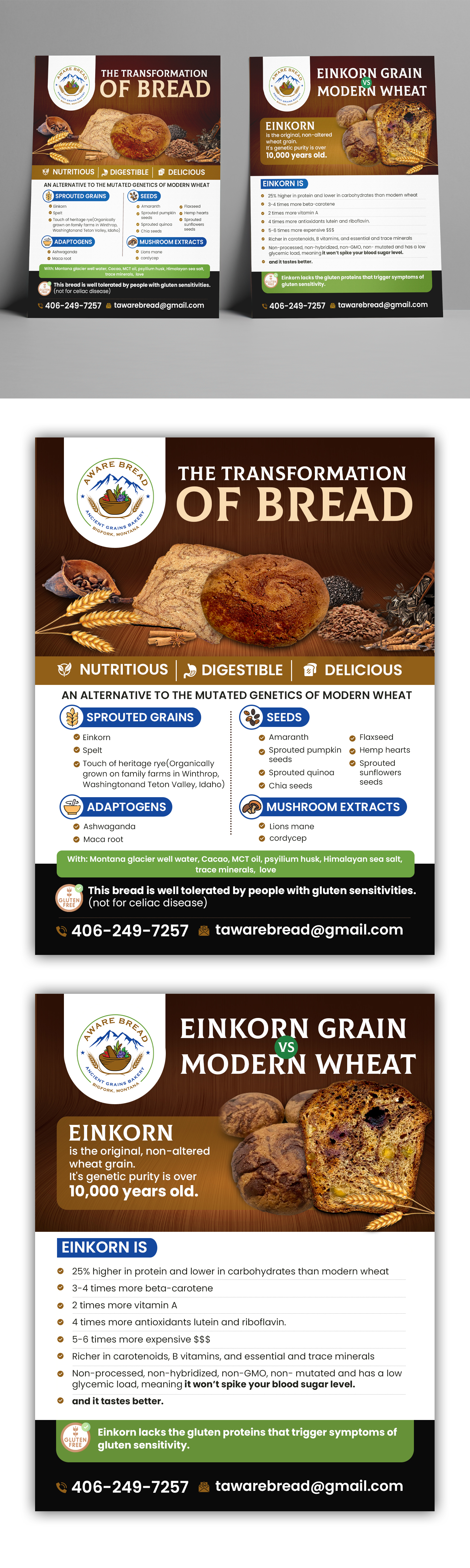 Diseño de Flyer por debdesign para Aware Bread | Diseño #30813332
