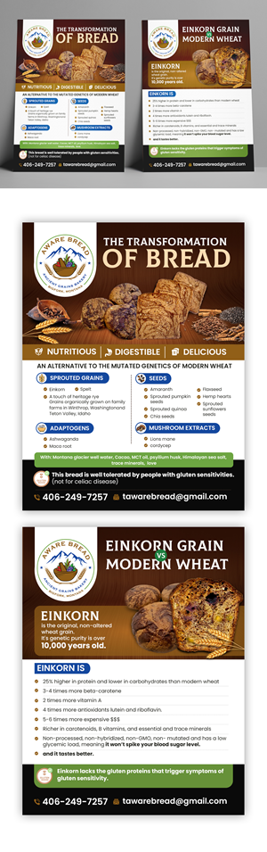 Flyer Design by debdesign for Aware Bread | Design: #30829949