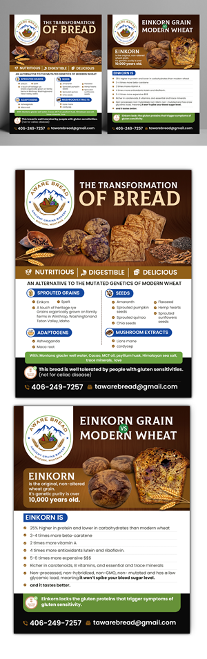 Flyer Design by debdesign for Aware Bread | Design: #30830734