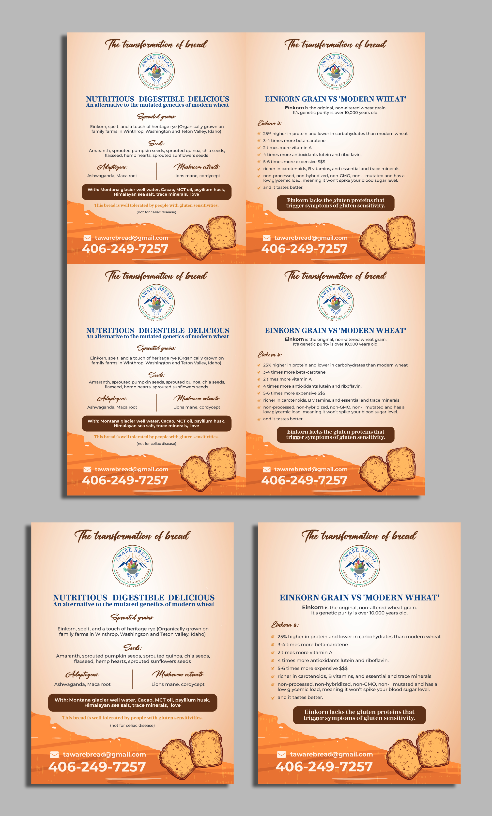 Flyer-Design von ecorokerz für Aware Bread | Design #30812239