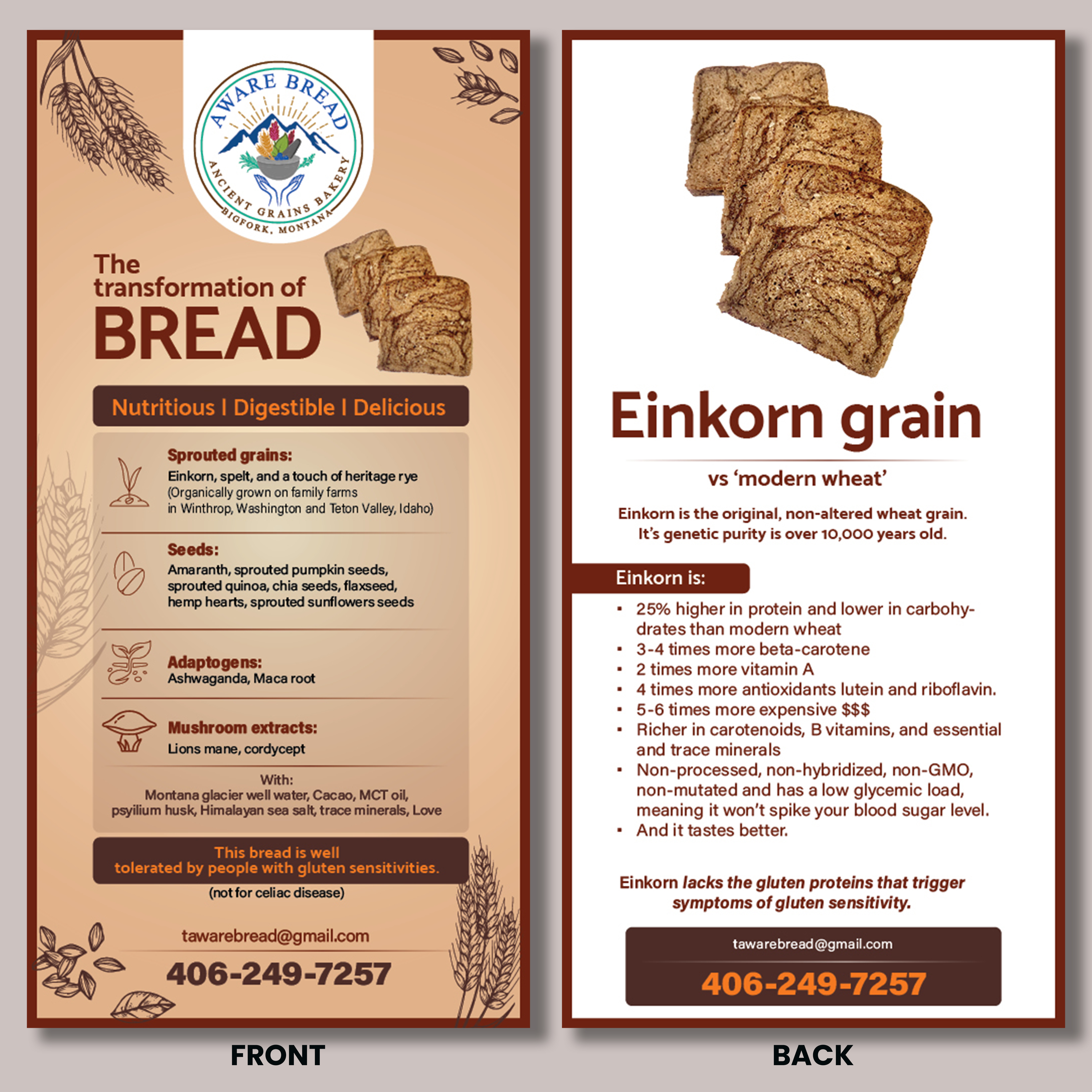 Diseño de Flyer por CDS Creative para Aware Bread | Diseño #30814158