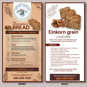 Flyer Design by CDS Creative for Aware Bread | Design: #30818836