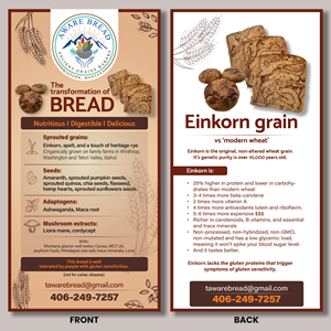 Flyer Design by CDS Creative for Aware Bread | Design: #30818904