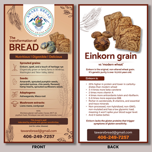 Flyer Design by CDS Creative for Aware Bread | Design: #30822796
