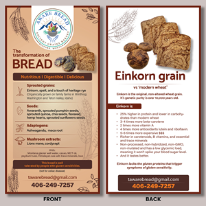 Design de Flyer par CDS Creative pour Aware Bread | Design : #30823090