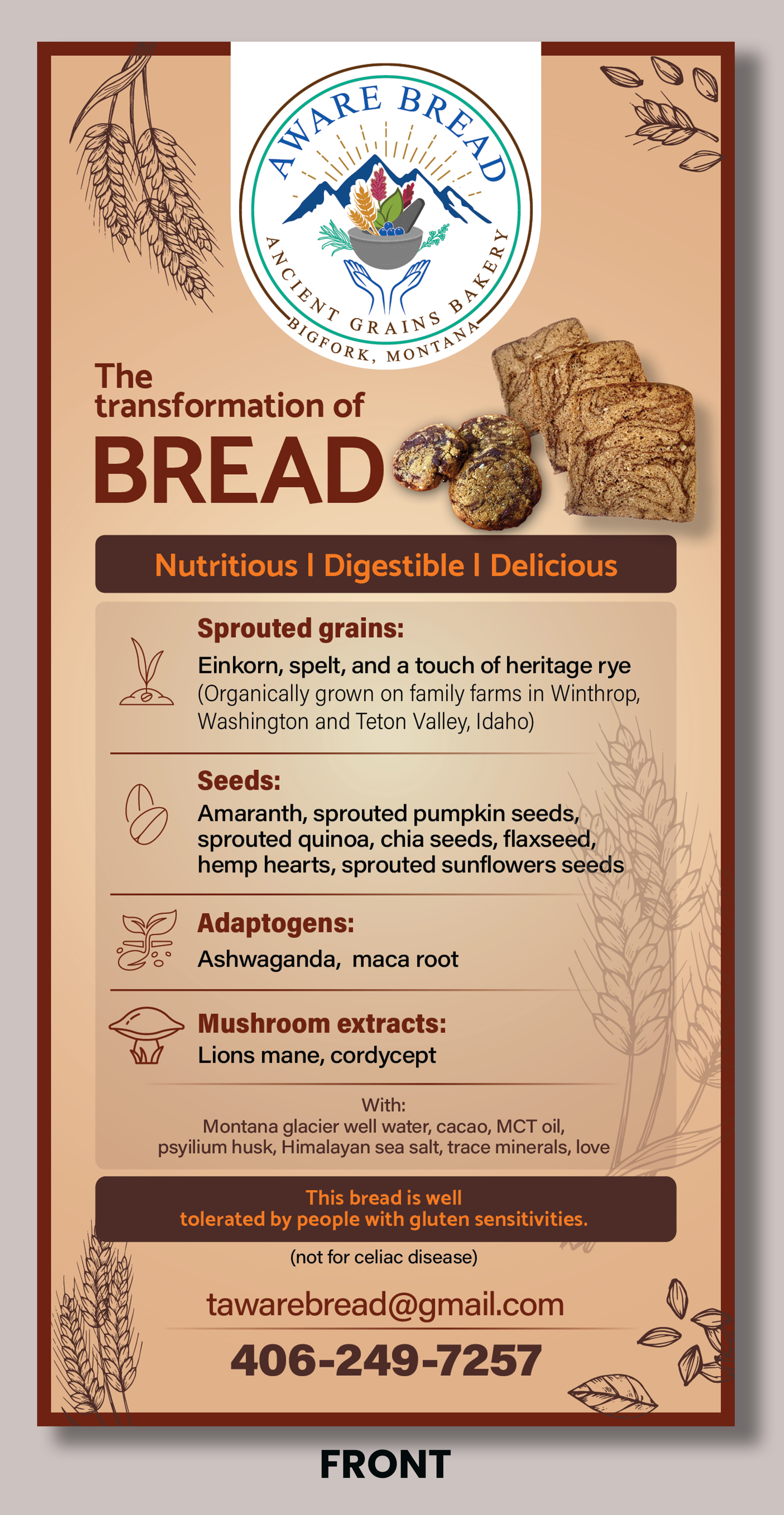 Diseño de Flyer por CDS Creative para Aware Bread | Diseño #30825103