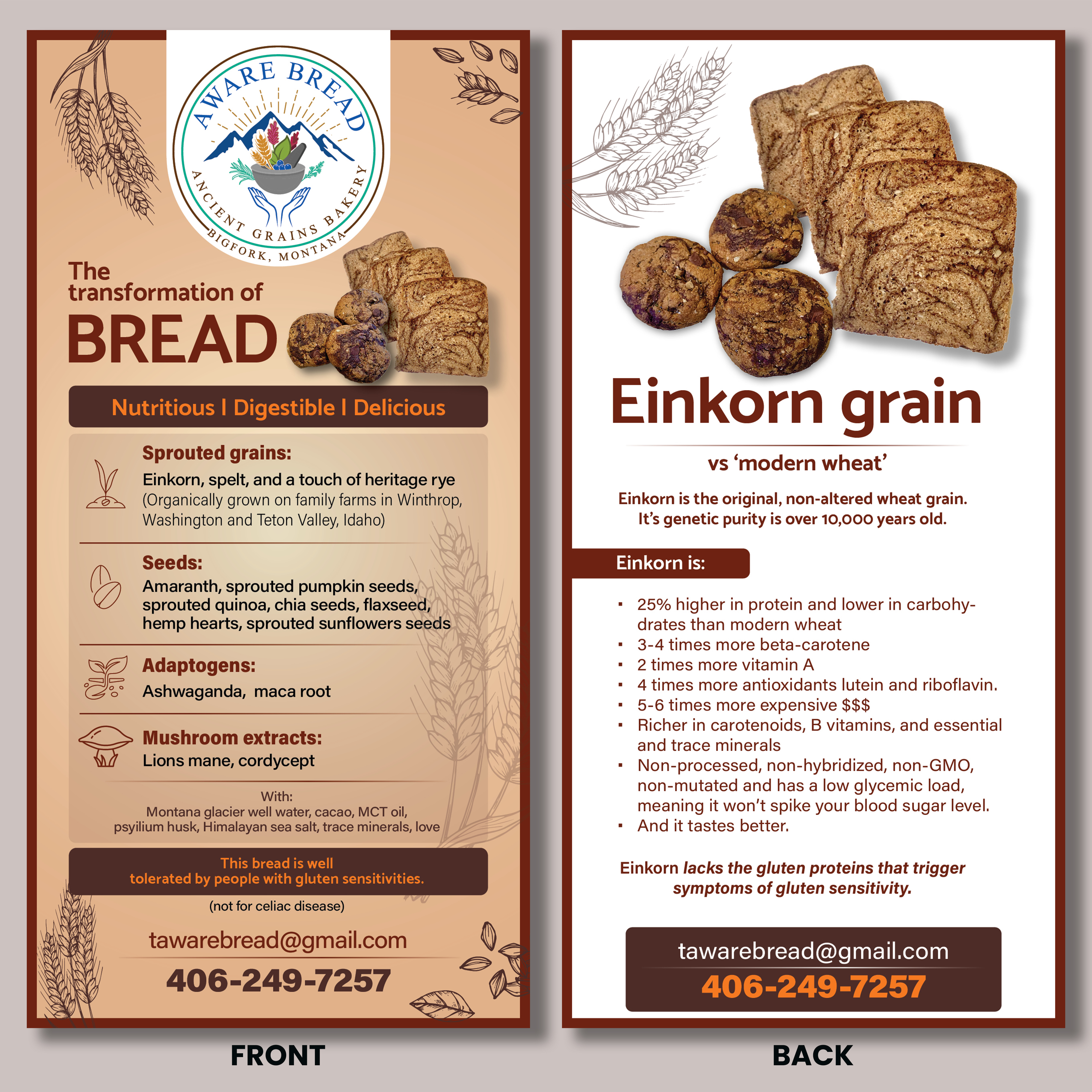 Diseño de Flyer por CDS Creative para Aware Bread | Diseño #30825787