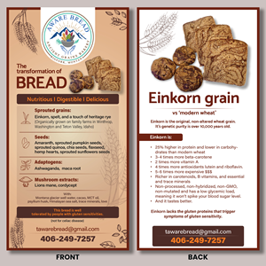Flyer Design by CDS Creative for Aware Bread | Design: #30827681