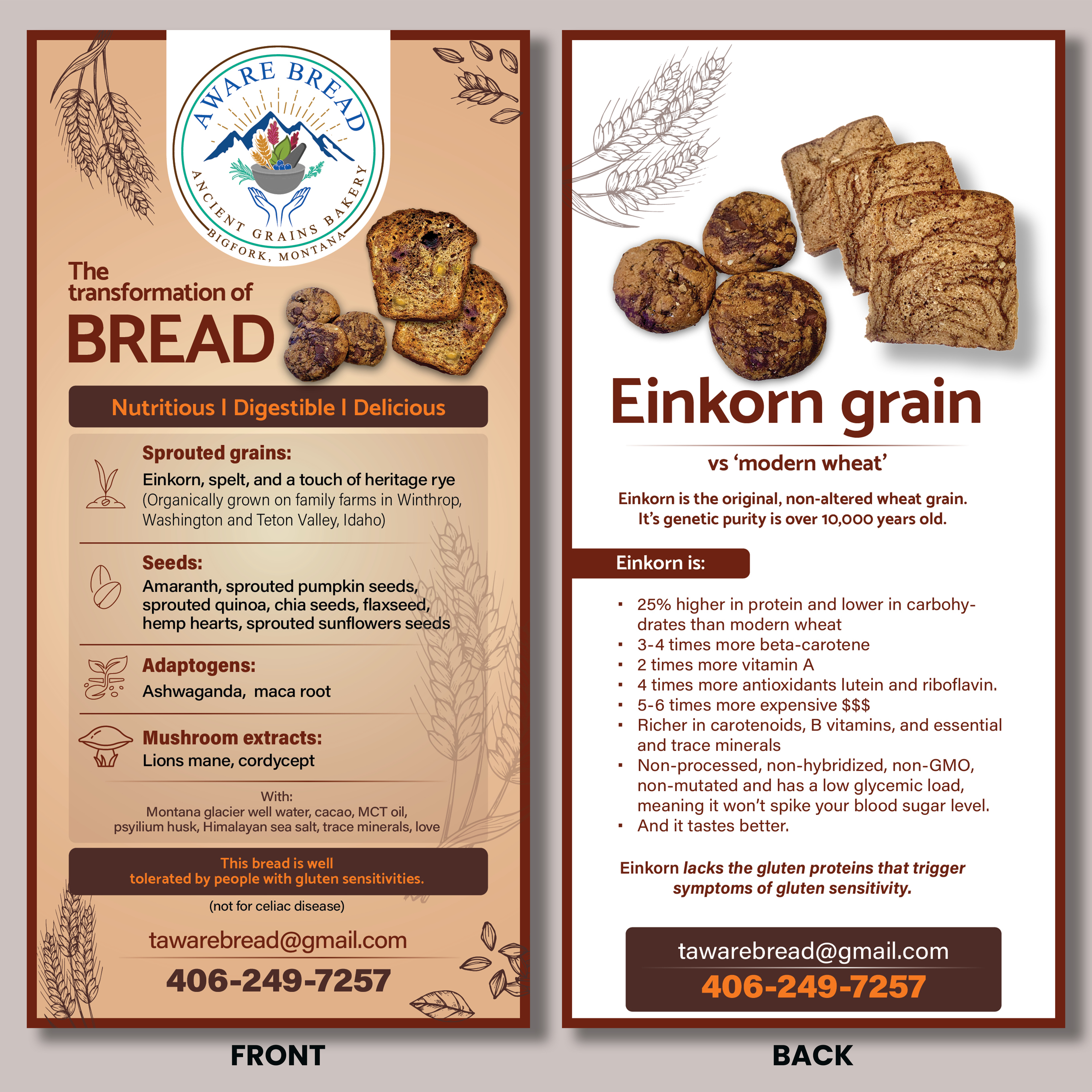 Diseño de Flyer por CDS Creative para Aware Bread | Diseño #30832076