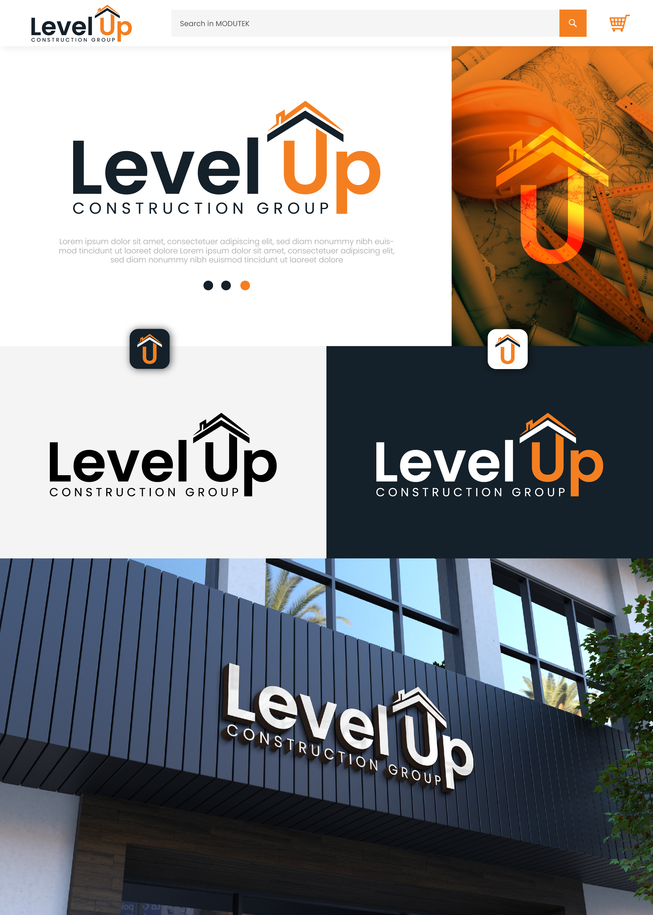 Logo Design by Design Athics for Level Up Construction Group LLC | Design #30843255