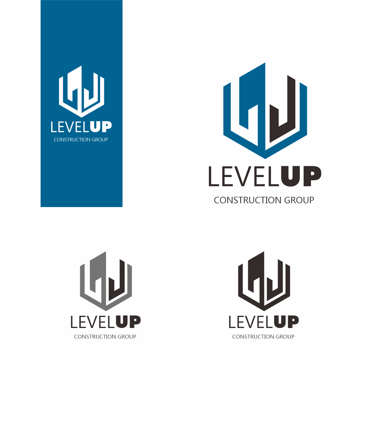 Logo Design by bagusrusz for Level Up Construction Group LLC | Design #30844231