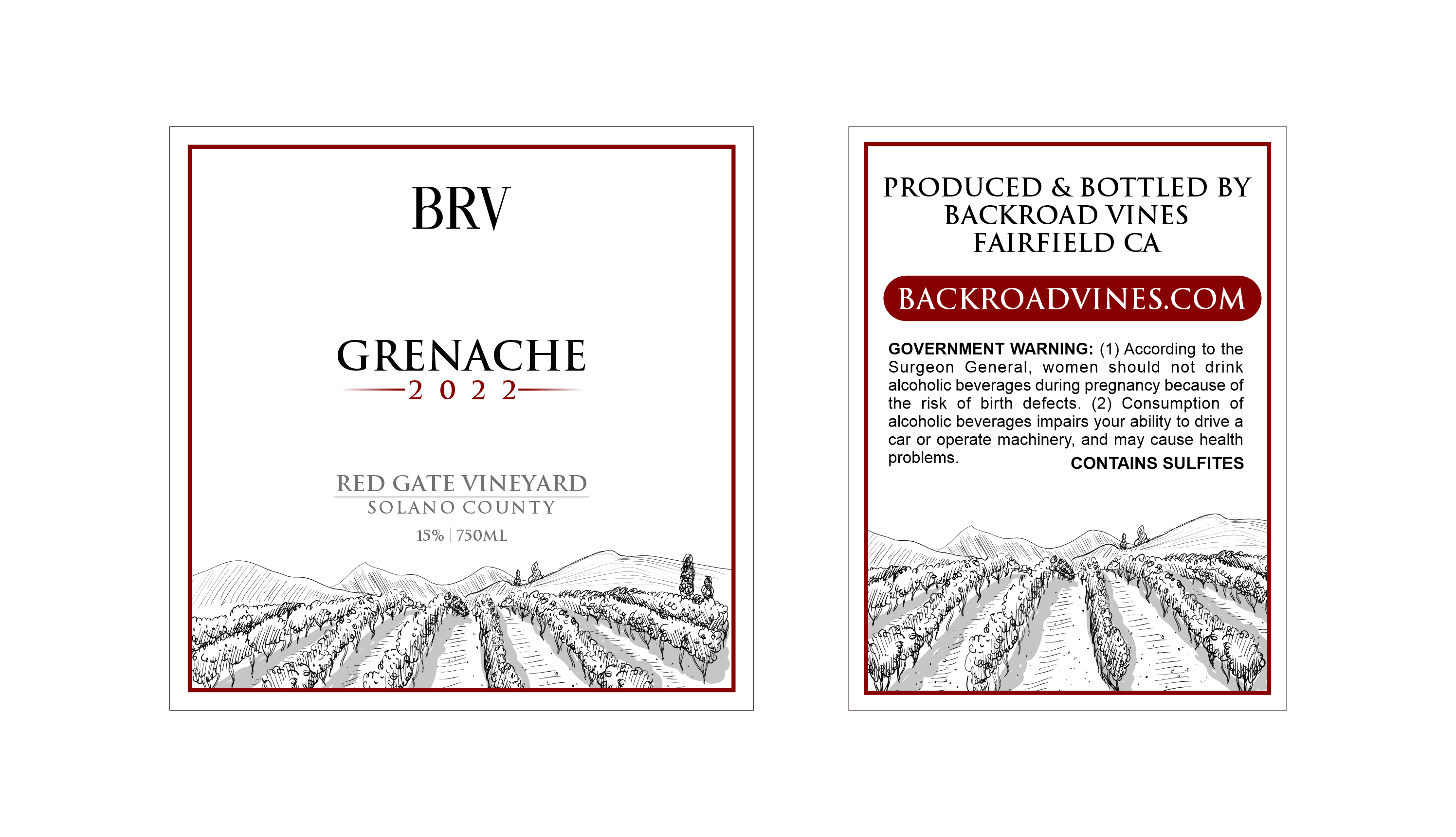 Label Design by Jose Loaiza for BackRoad Vines | Design #30960404