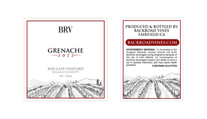 Label Design by Jose Loaiza for BackRoad Vines | Design: #30960404