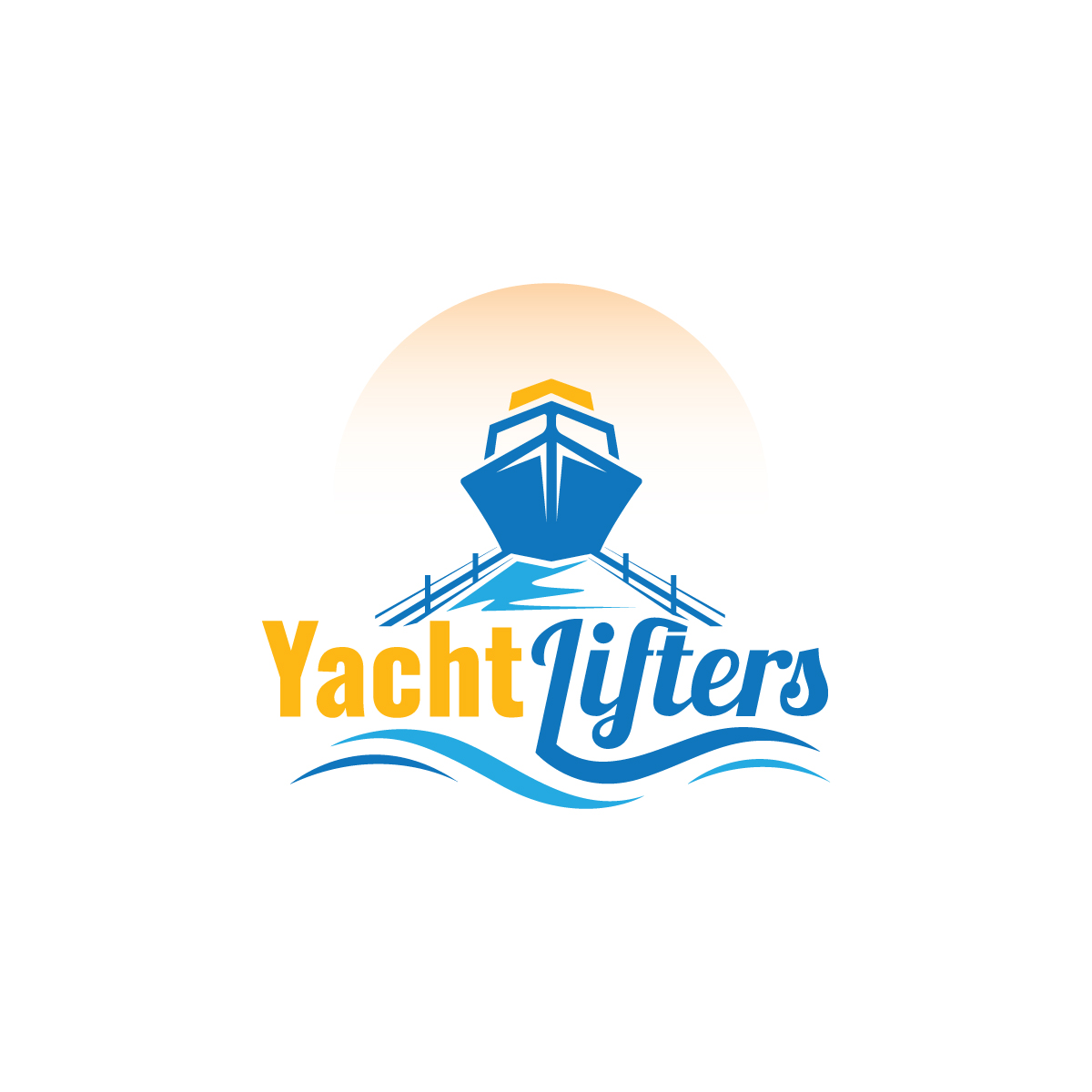 Upmarket, Masculine, Marine Construction Logo Design for Yacht Lifters