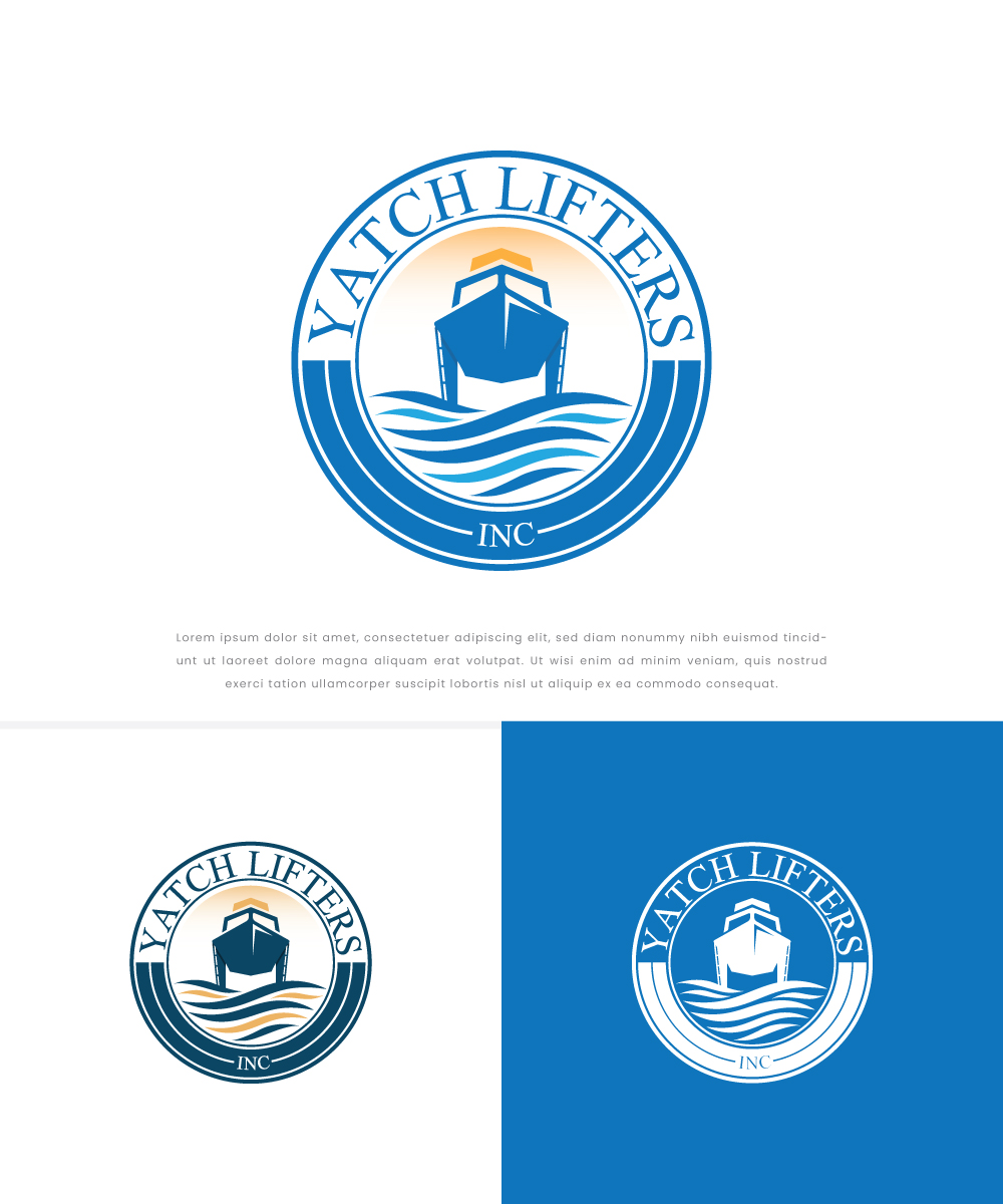 Upmarket, Masculine, Marine Construction Logo Design for Yacht Lifters