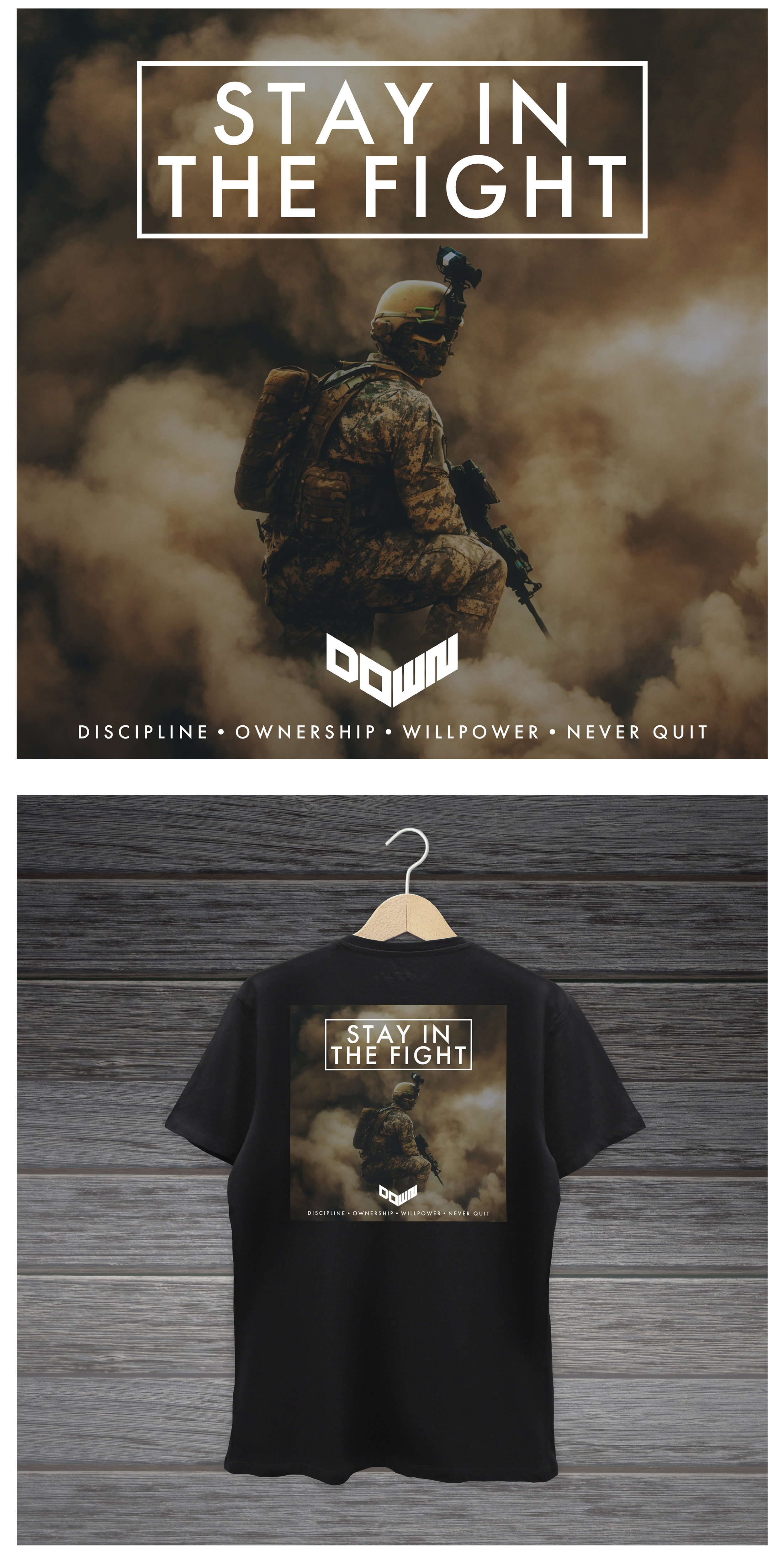 T-shirt Design by Nusrat J for DOWN APPAREL | Design #30827645