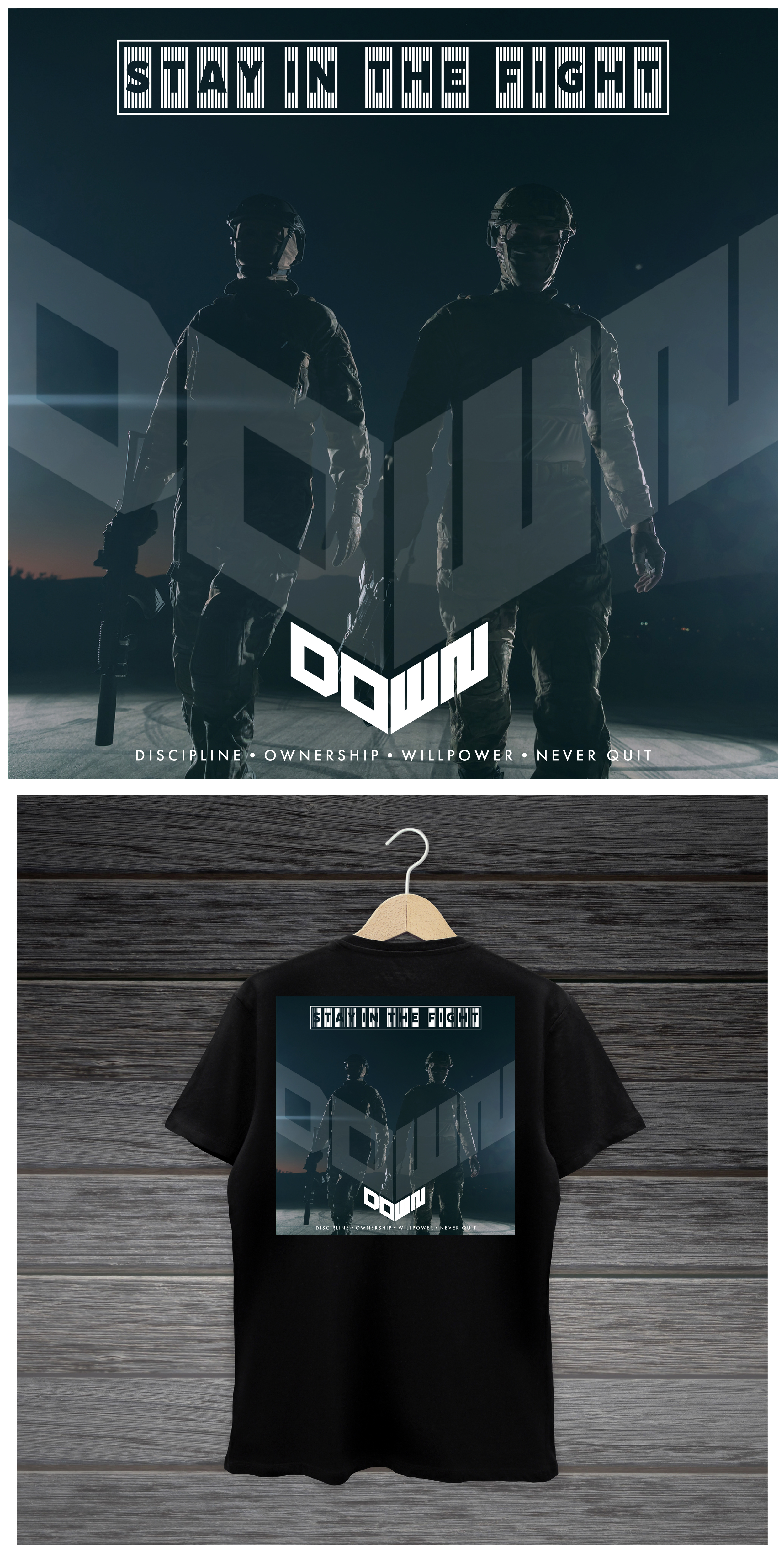 T-shirt Design by Nusrat J for DOWN APPAREL | Design #30854577