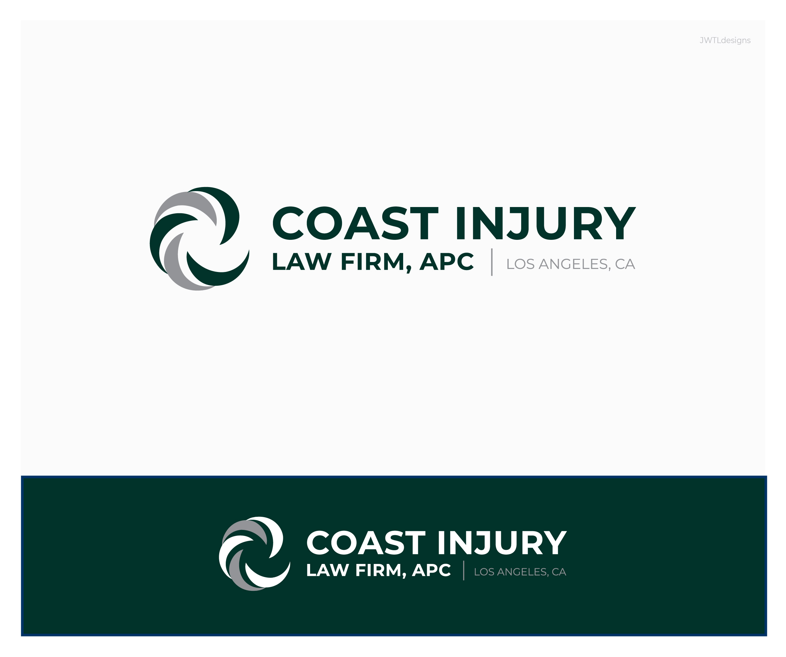 Logo Design by JWTL for Coast Injury Law Firm, APC | Design #30856584