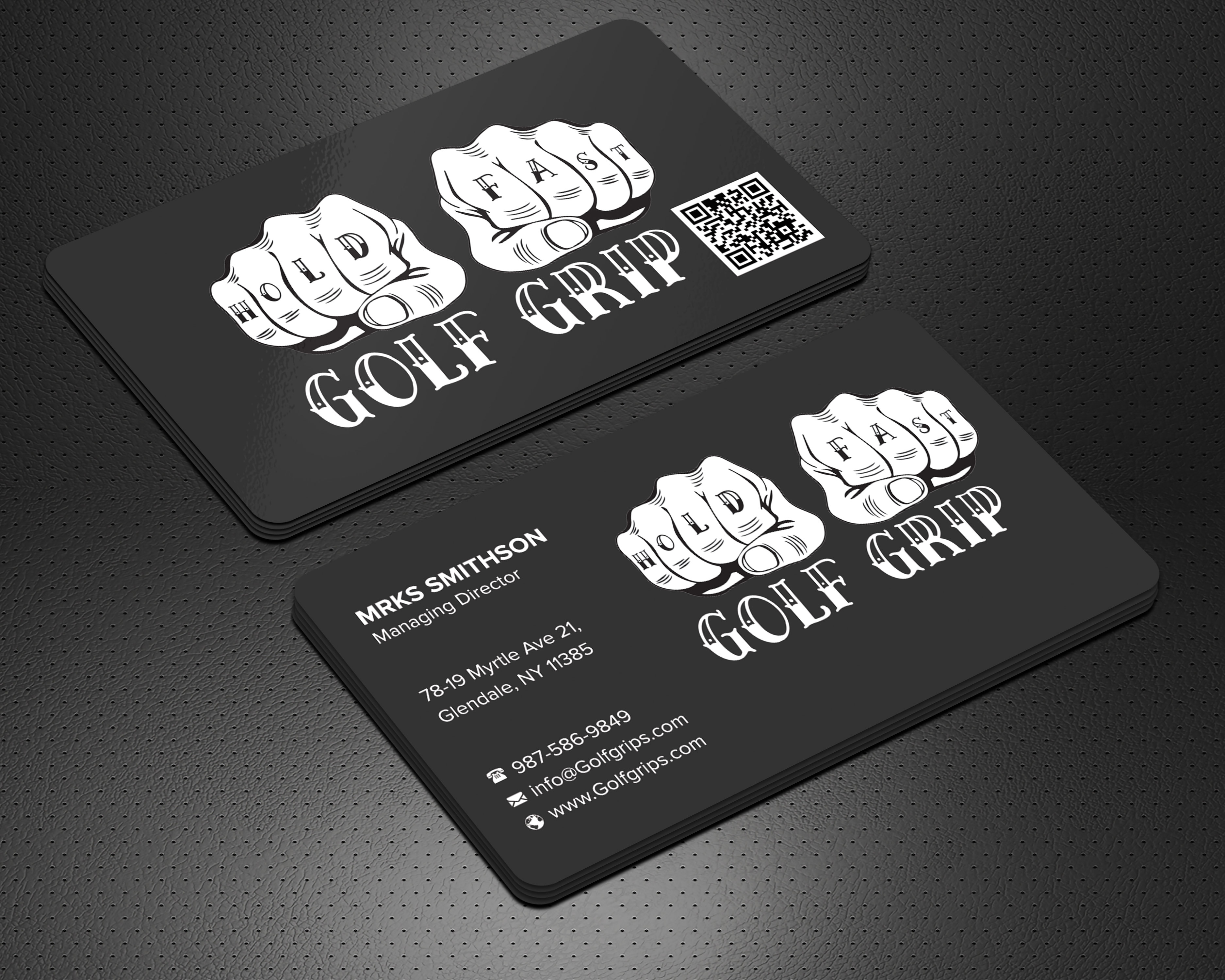 Business Card Design by sadikul islam for Hold Fast Golf Grips | Design #30831473