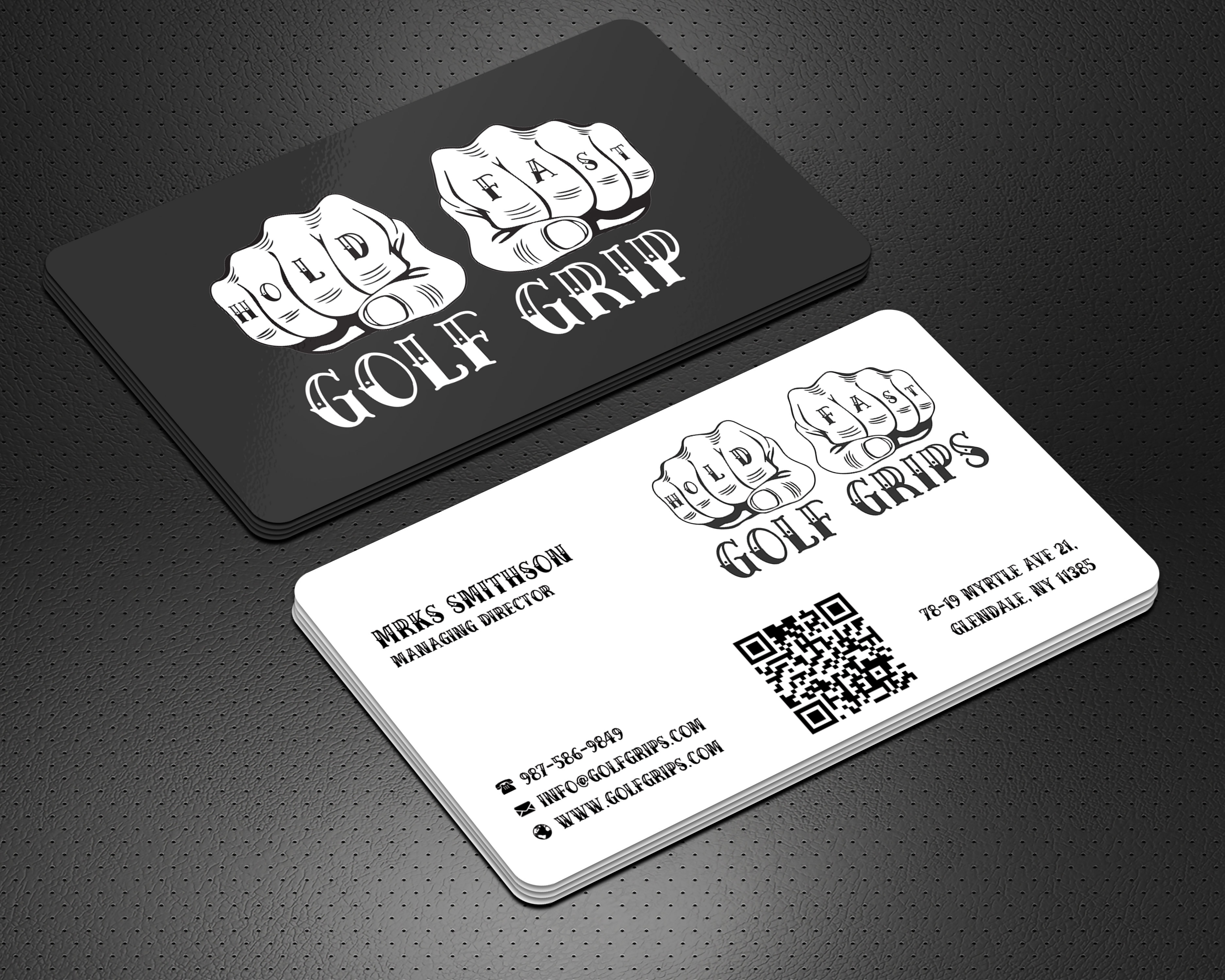 Business Card Design by sadikul islam for Hold Fast Golf Grips | Design #30831507