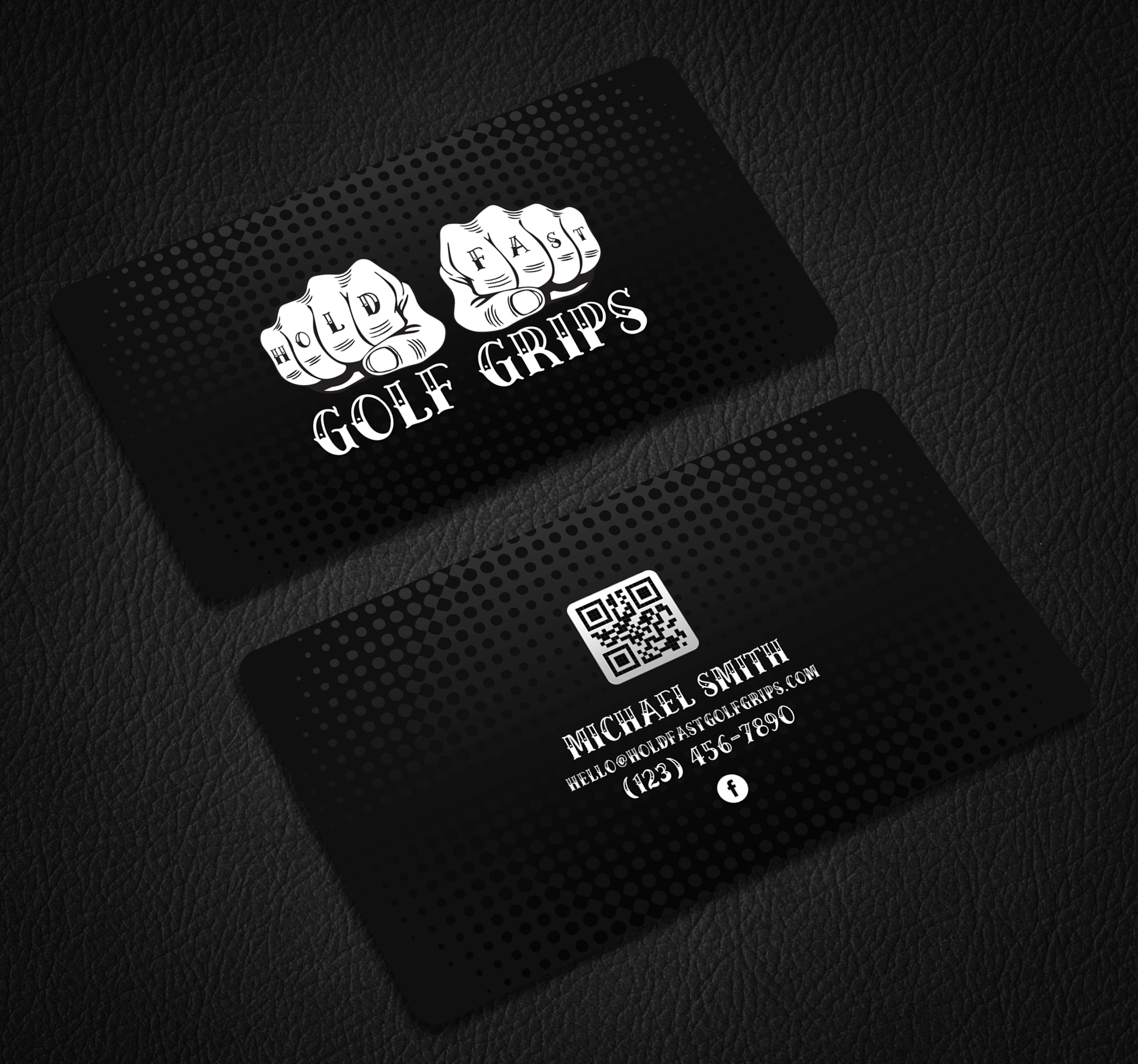 Business Card Design by Sun Moon Graphic Designer for Hold Fast Golf Grips | Design #30828251
