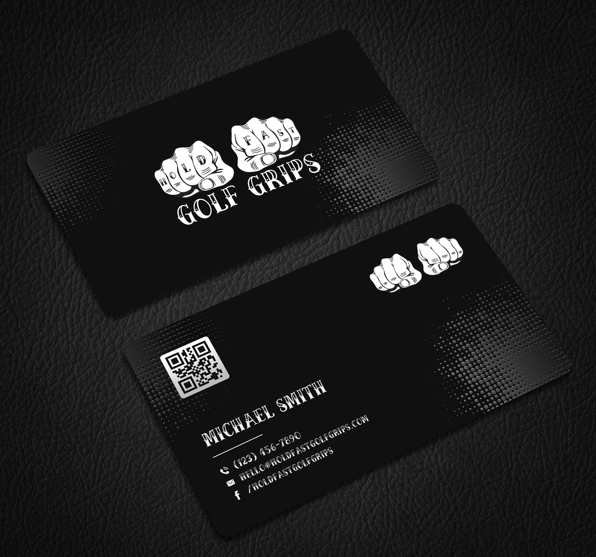 Business Card Design by Sun Moon Graphic Designer for Hold Fast Golf Grips | Design #30828252