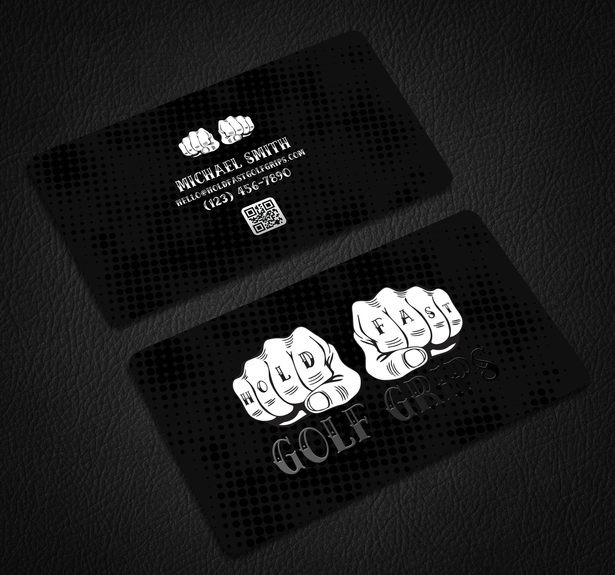 Business Card Design by Sun Moon Graphic Designer for Hold Fast Golf Grips | Design #30828256