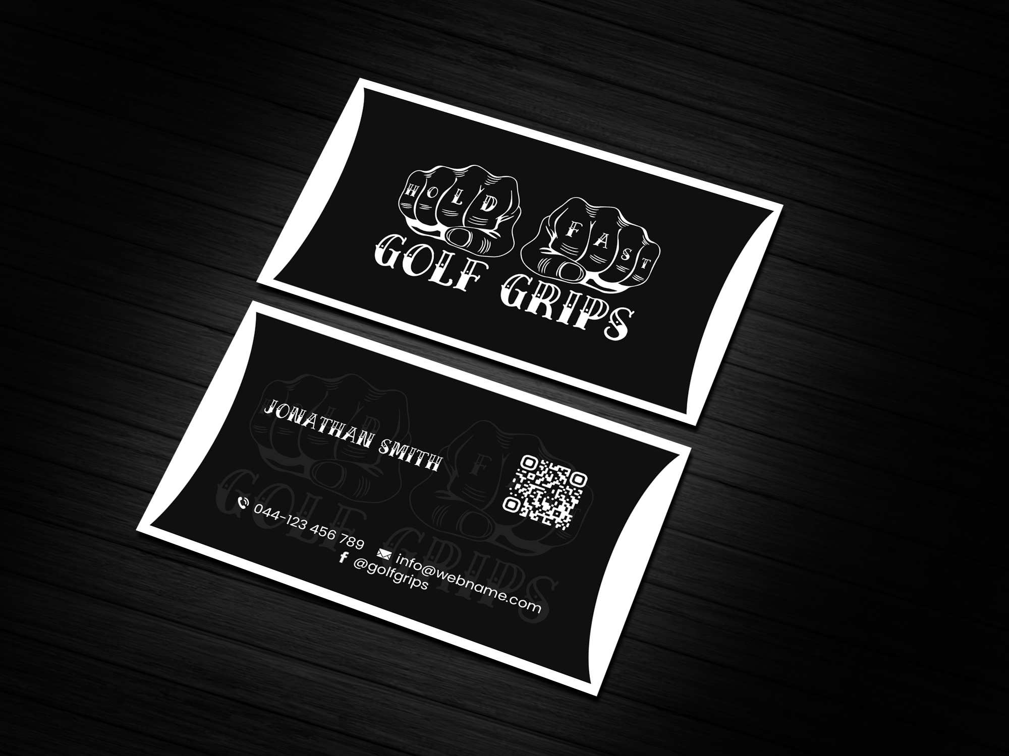 Business Card Design by Creations Box 2015 for Hold Fast Golf Grips | Design #30829509