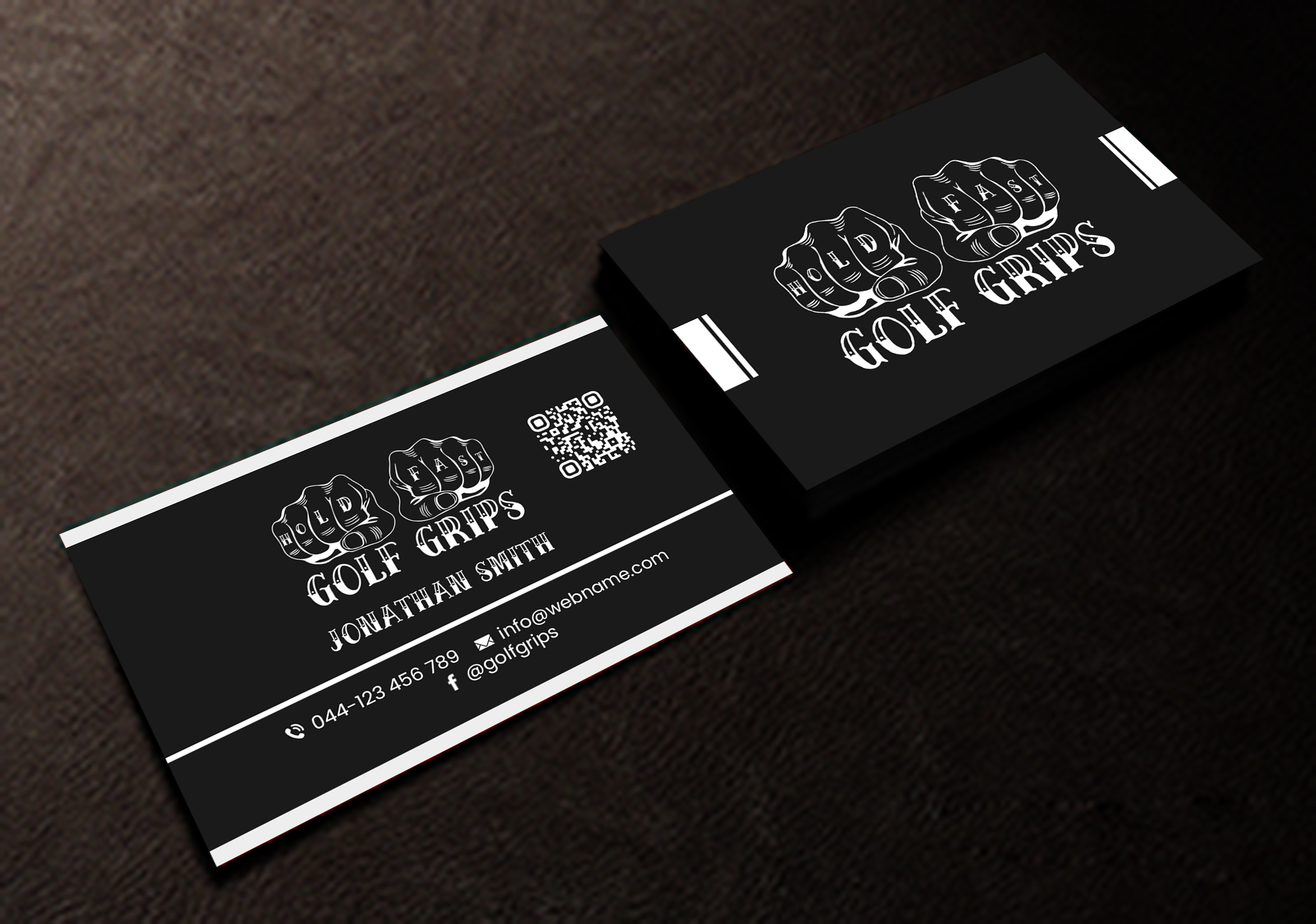 Business Card Design by Creations Box 2015 for Hold Fast Golf Grips | Design #30829516