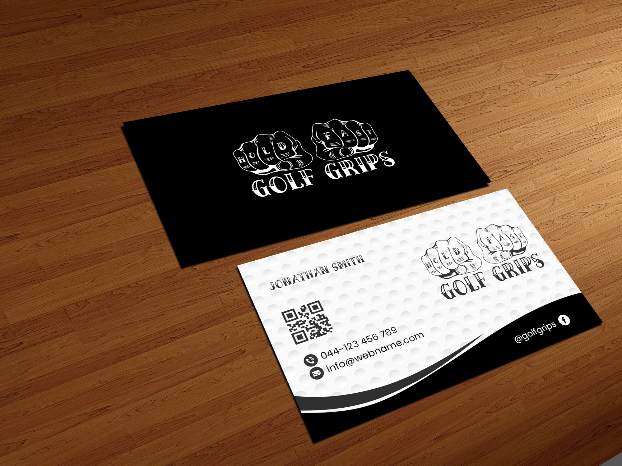 Business Card Design by Creations Box 2015 for Hold Fast Golf Grips | Design #30829517