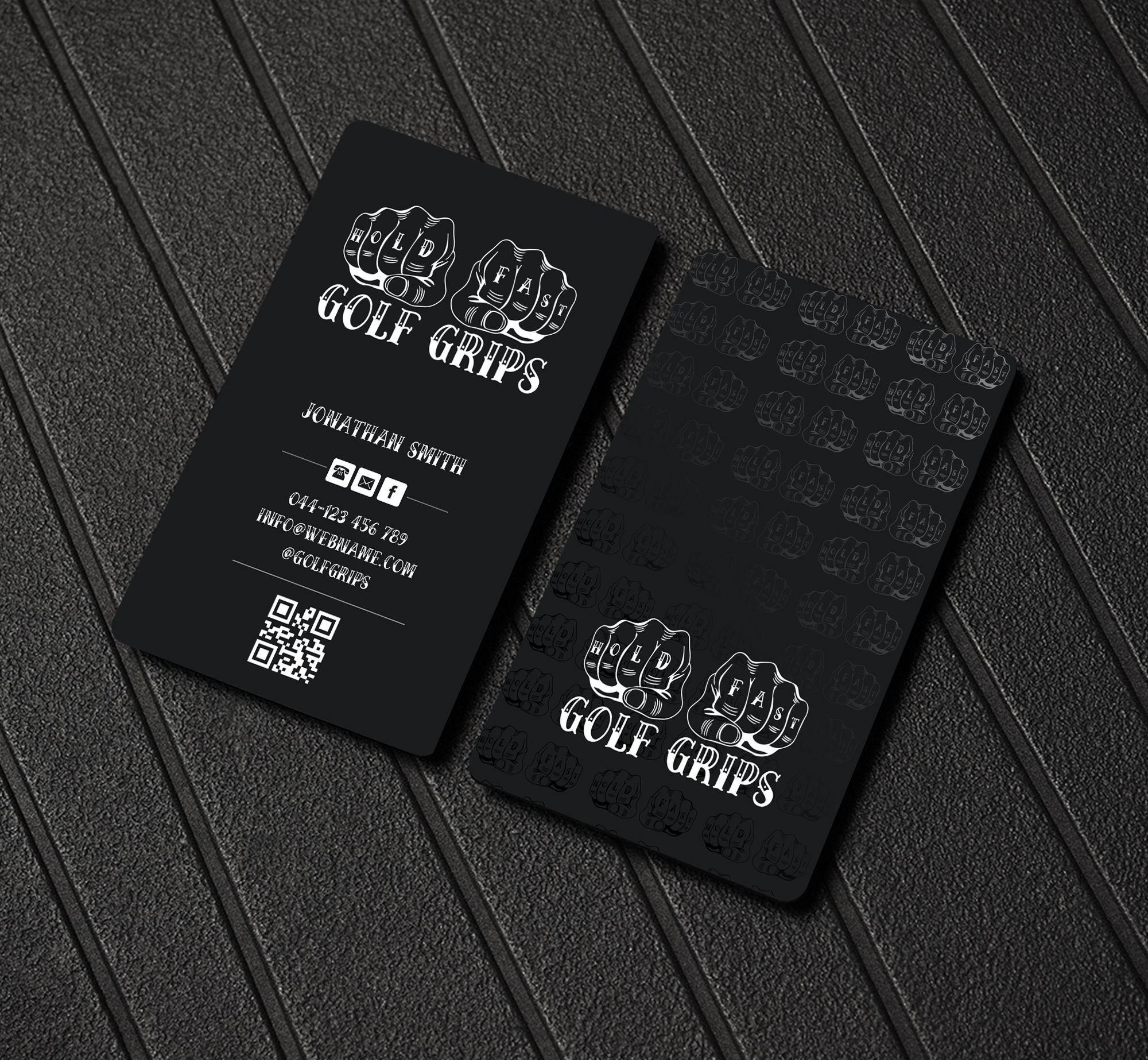 Business Card Design by Creations Box 2015 for Hold Fast Golf Grips | Design #30829518