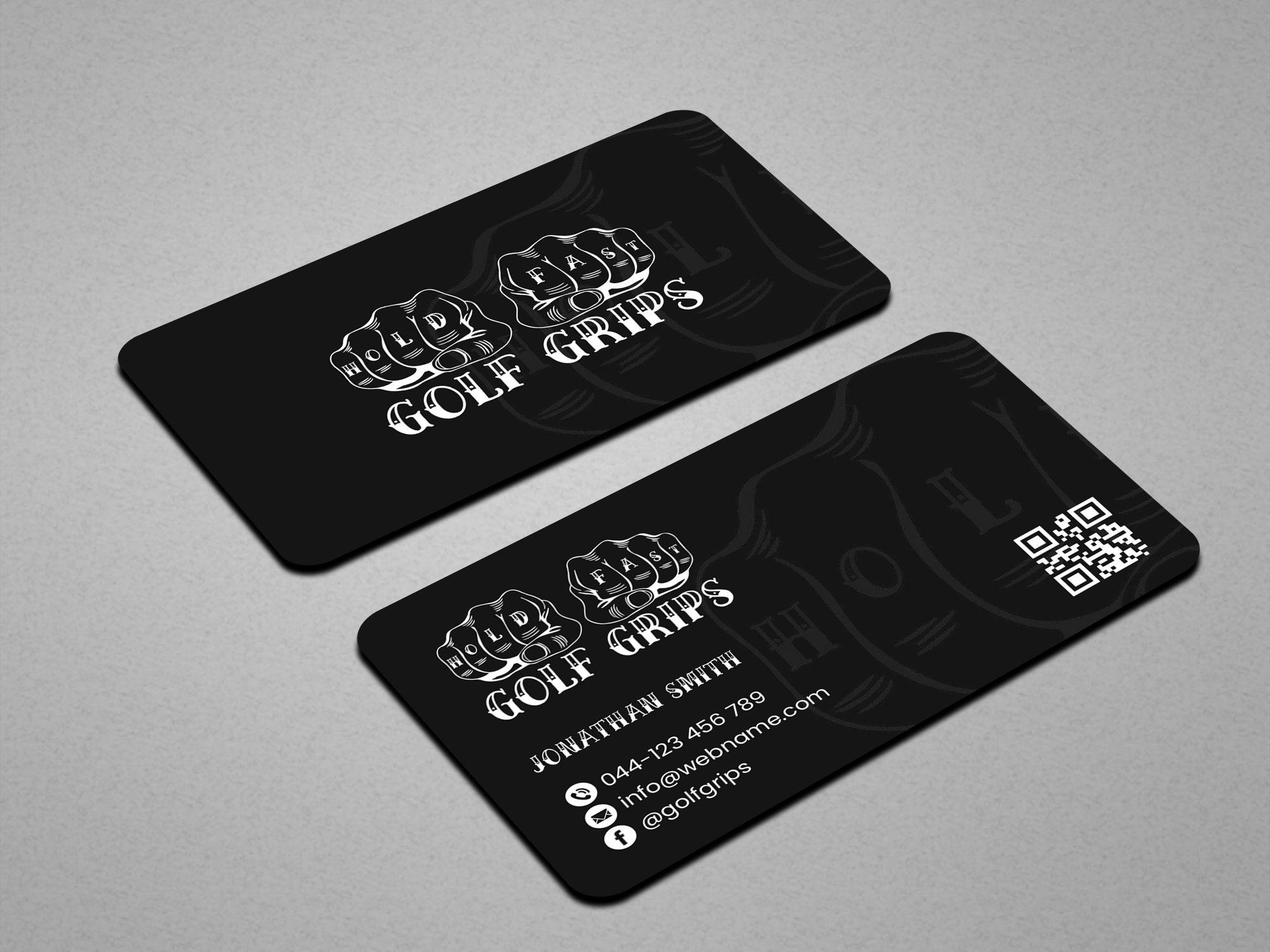 Business Card Design by Creations Box 2015 for Hold Fast Golf Grips | Design #30829522