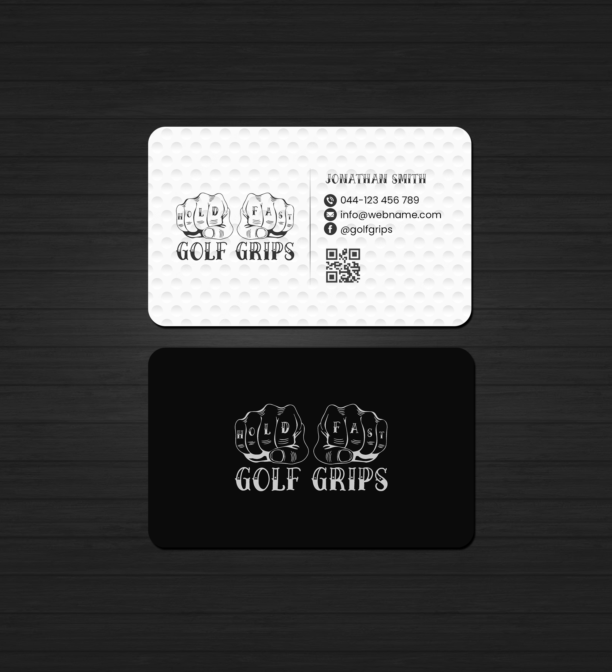 Business Card Design by Creations Box 2015 for Hold Fast Golf Grips | Design #30829524