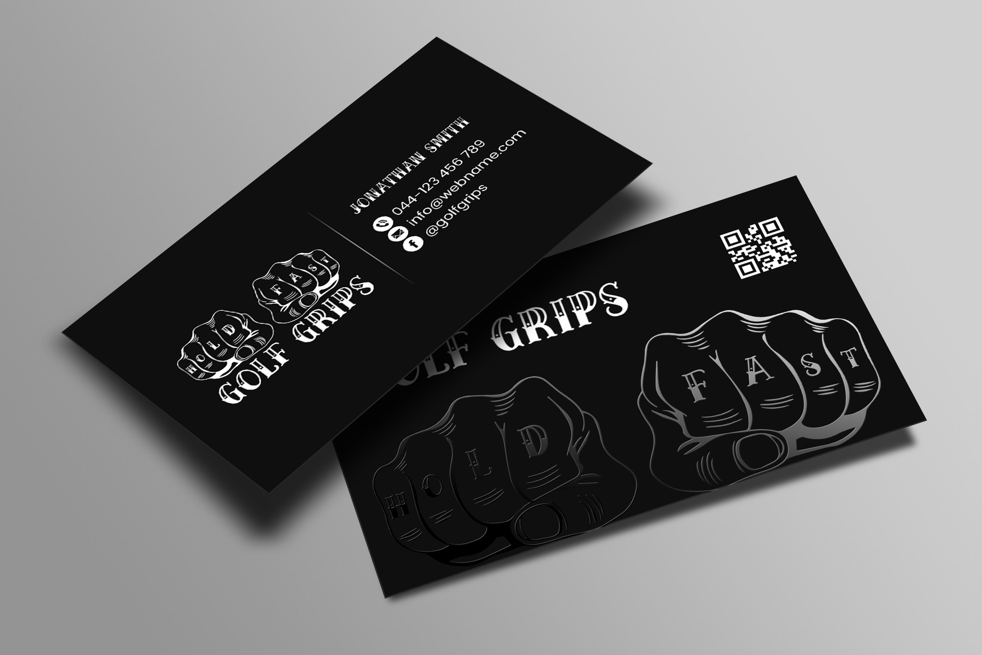 Business Card Design by Creations Box 2015 for Hold Fast Golf Grips | Design #30829533