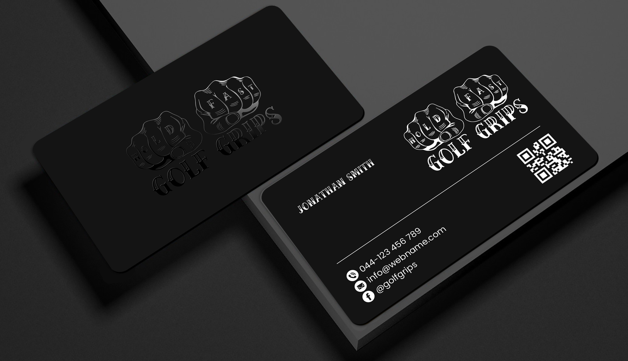 Business Card Design by Creations Box 2015 for Hold Fast Golf Grips | Design #30829536