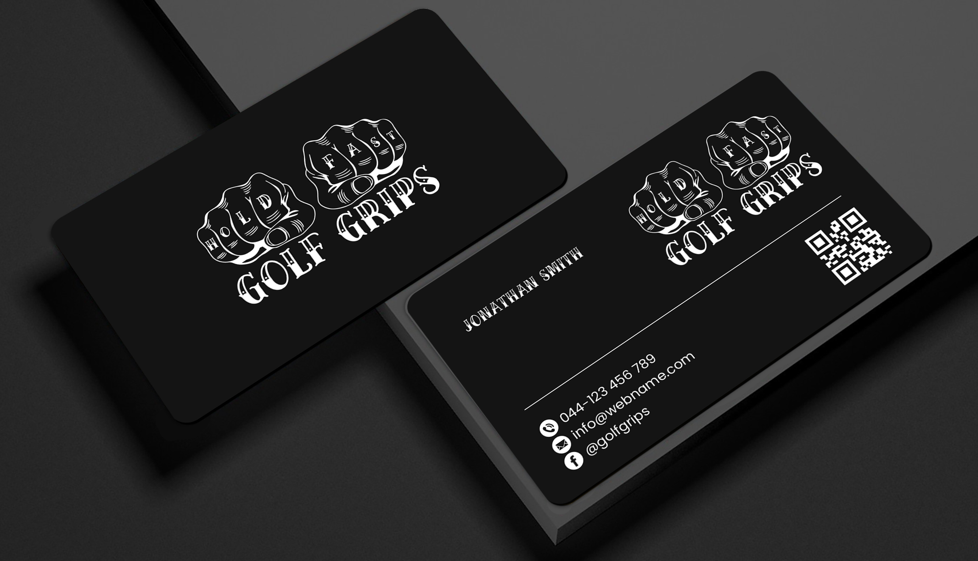 Business Card Design by Creations Box 2015 for Hold Fast Golf Grips | Design #30829537