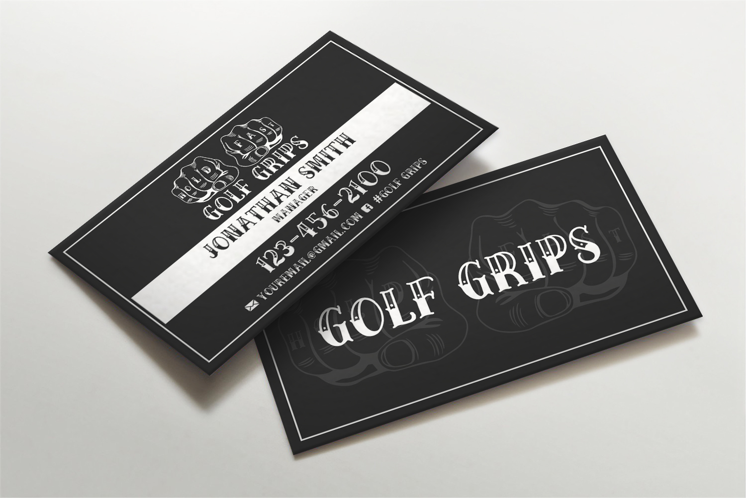 Business Card Design by LAXMI DESIGNHUB for Hold Fast Golf Grips | Design #30828877