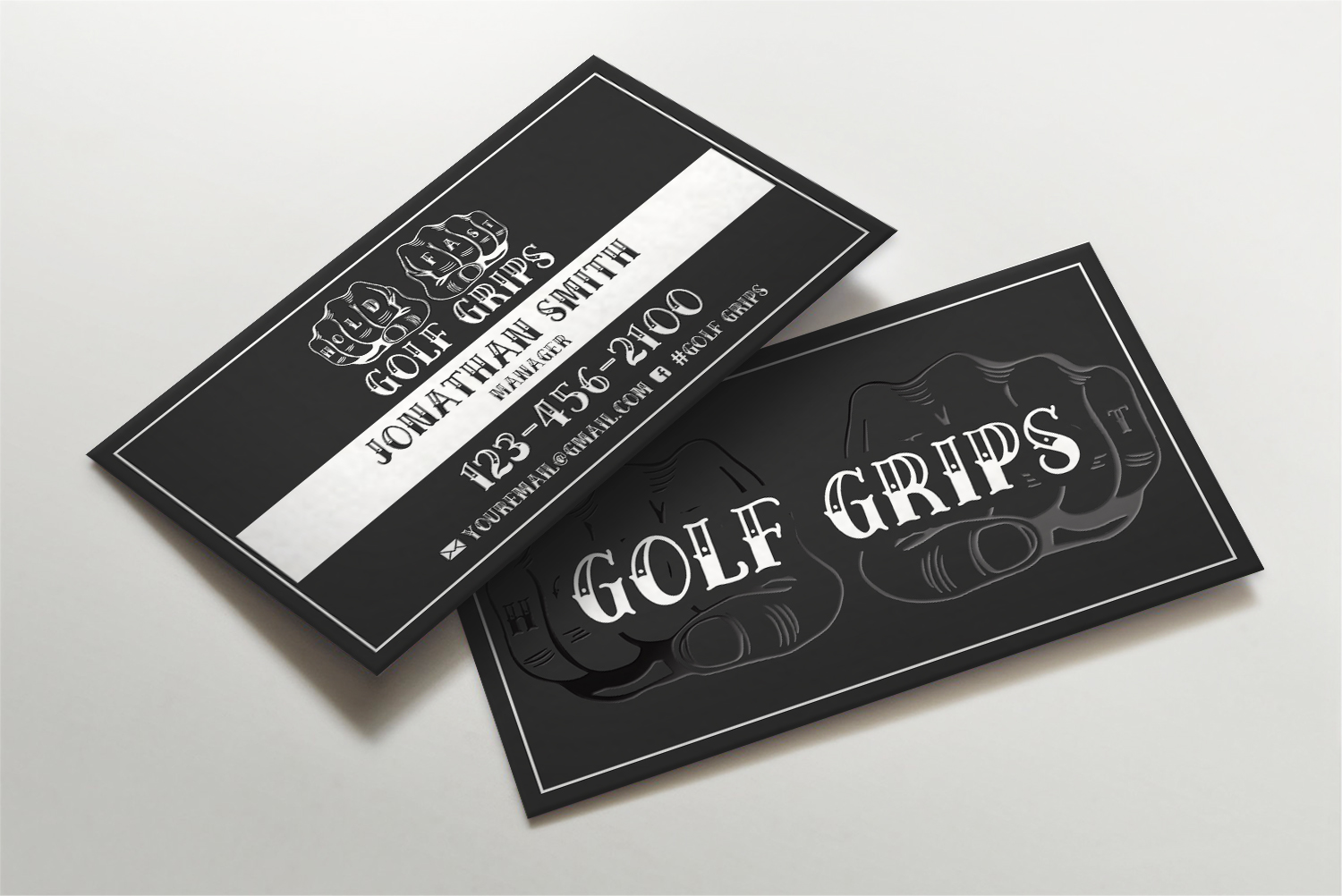 Business Card Design by LAXMI DESIGNHUB for Hold Fast Golf Grips | Design #30828878