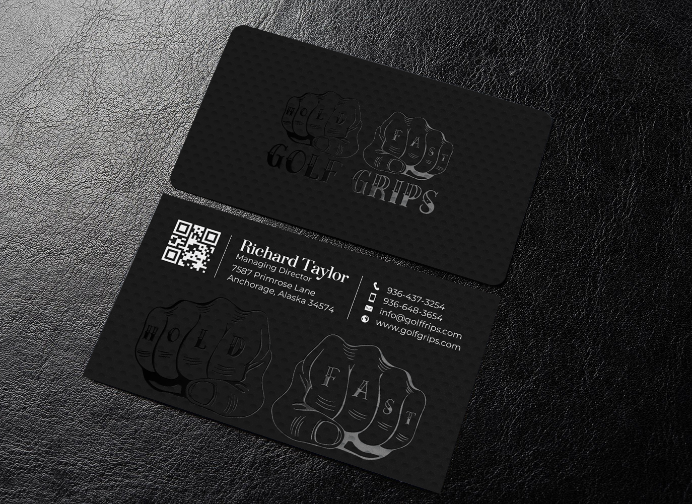 Business Card Design by chandrayaan.creative for Hold Fast Golf Grips | Design #30828014